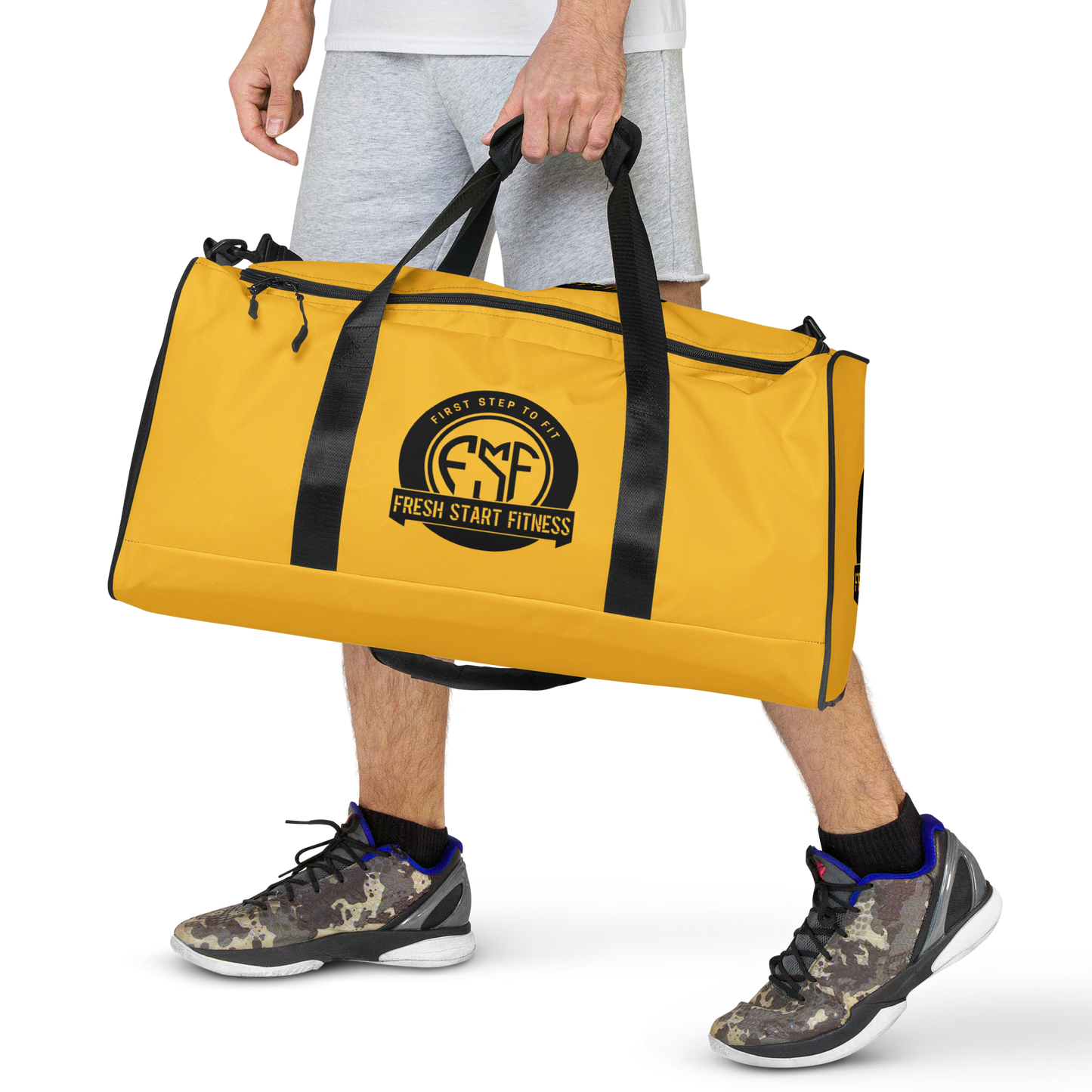 Fresh Start Fitness Gold Duffle Bag