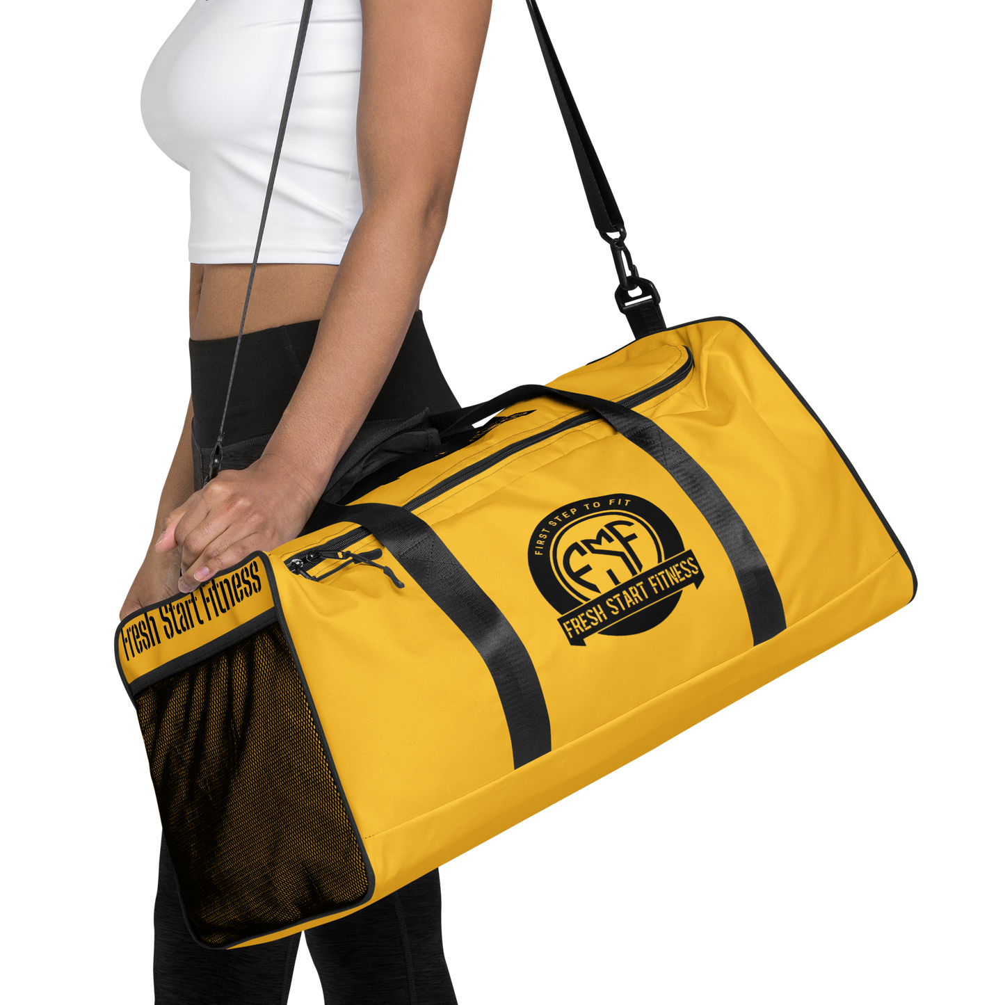 Fresh Start Fitness Gold Duffle Bag