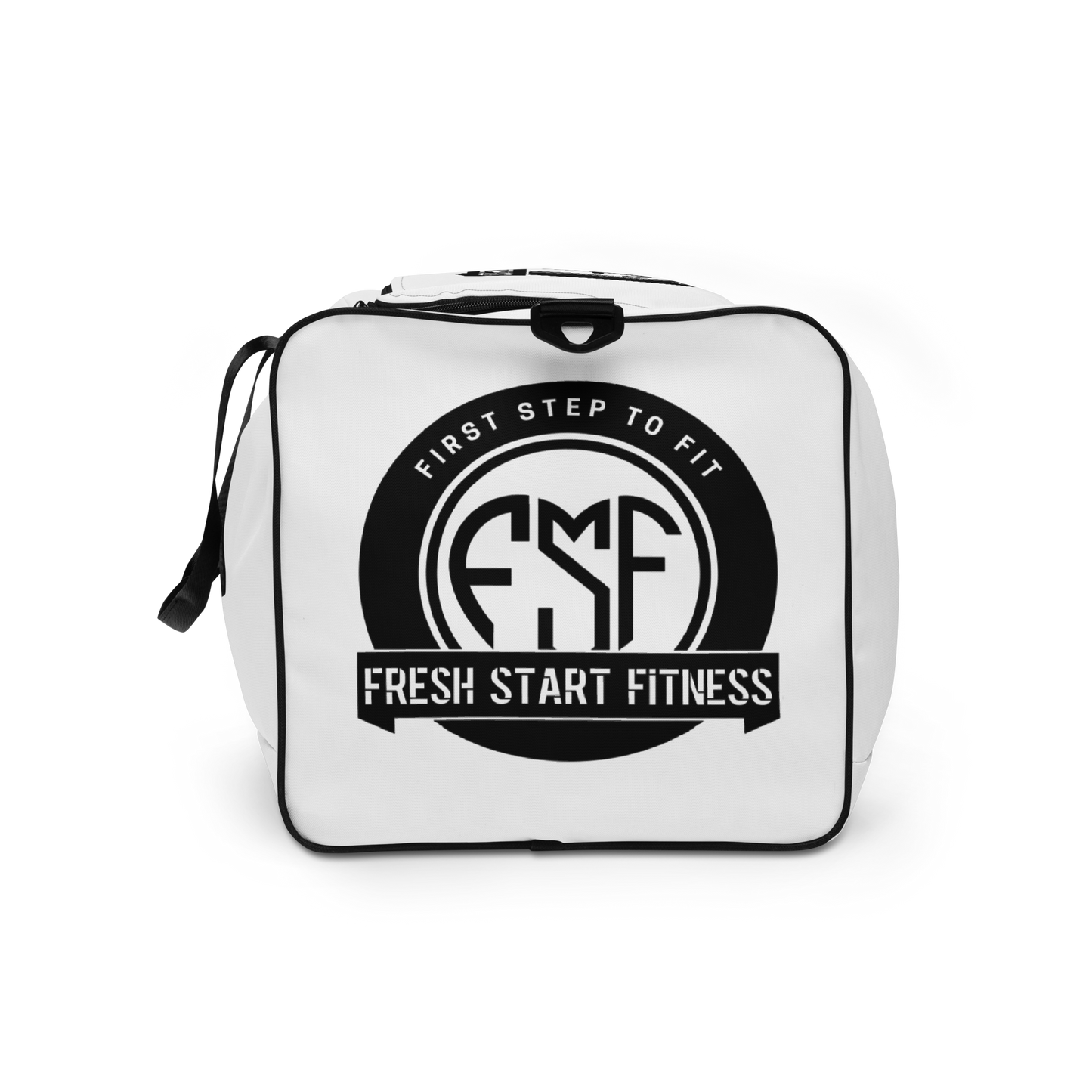 Fresh Start Fitness White Duffle Bag