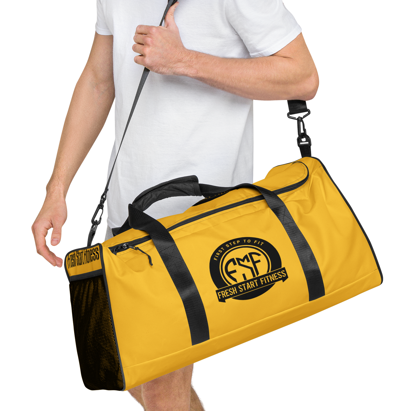 Fresh Start Fitness Gold Duffle Bag