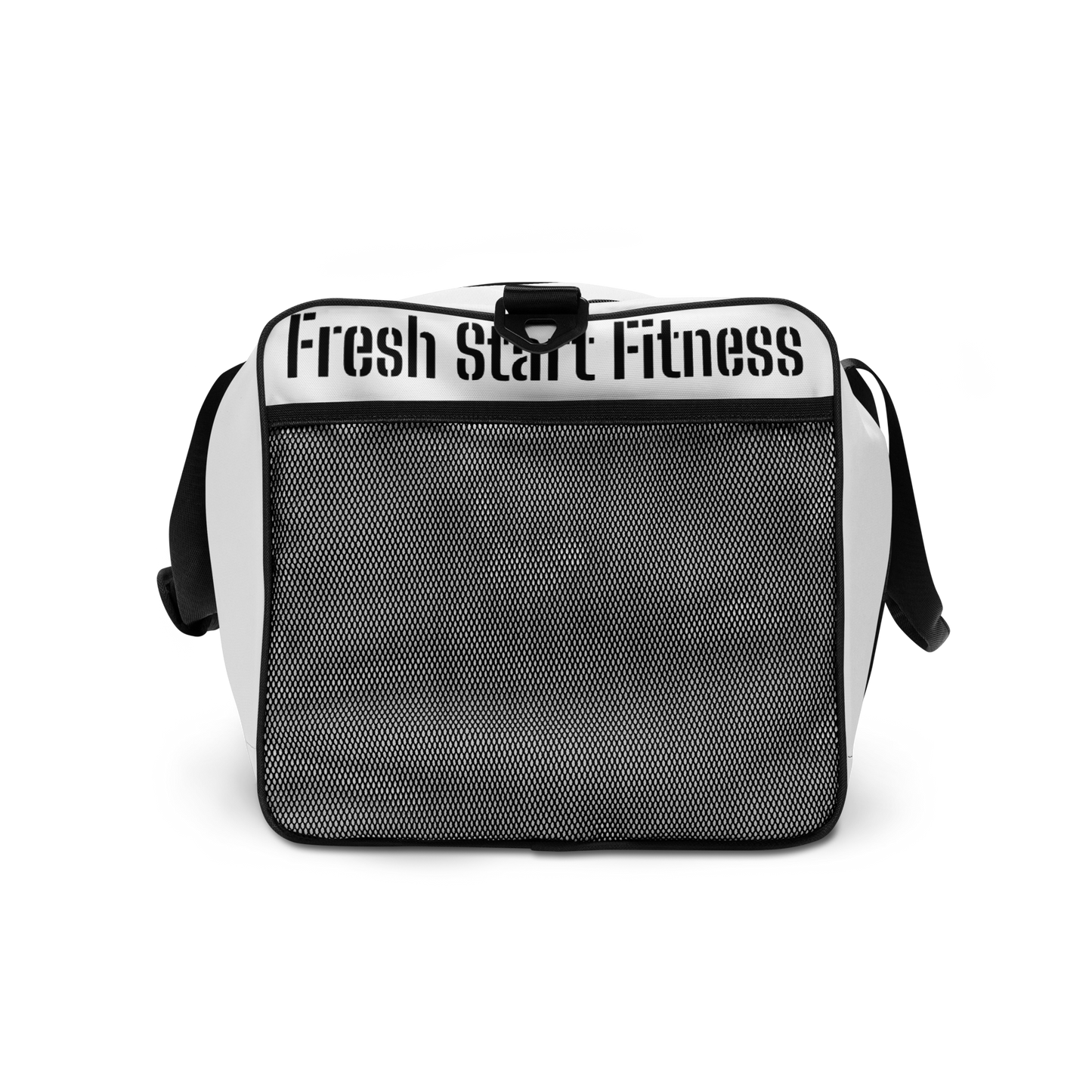 Fresh Start Fitness White Duffle Bag