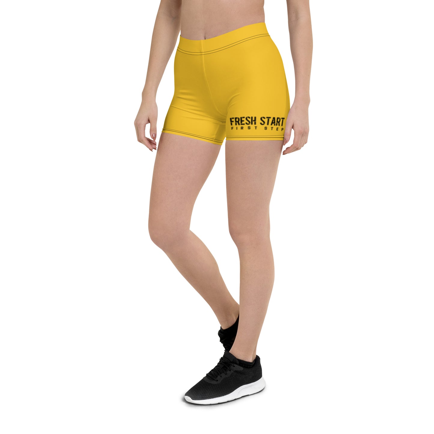 Fresh Start Fitness Text Women's Gold Shorts