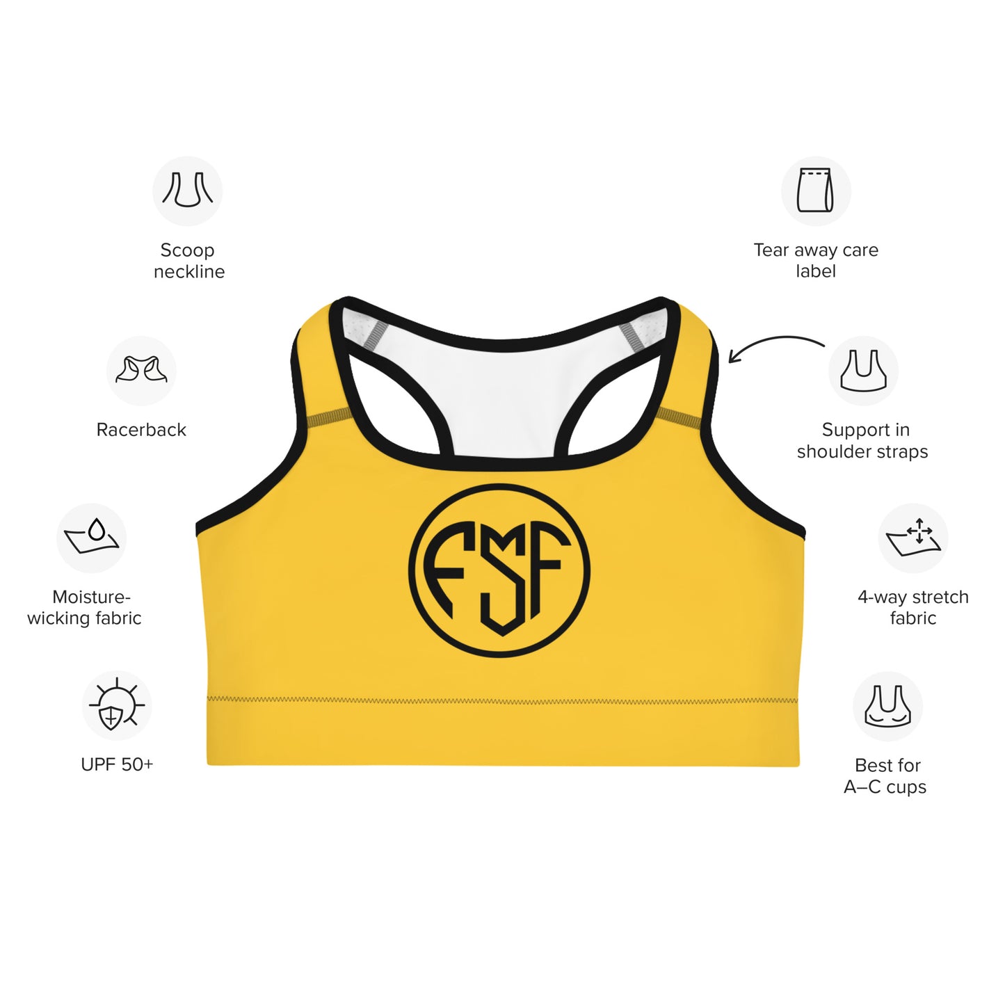 FSF Gold Sports bra