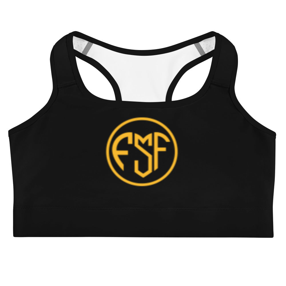 FSF Black Sports bra