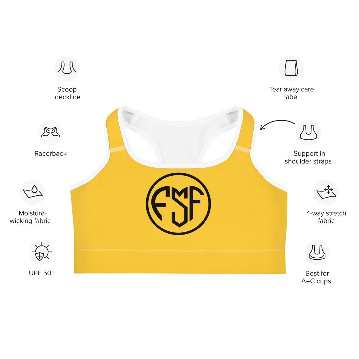 FSF Gold Sports bra