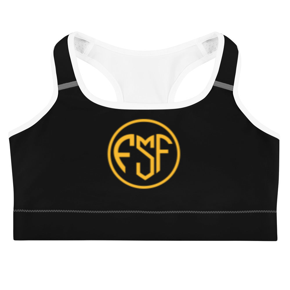 FSF Black Sports bra