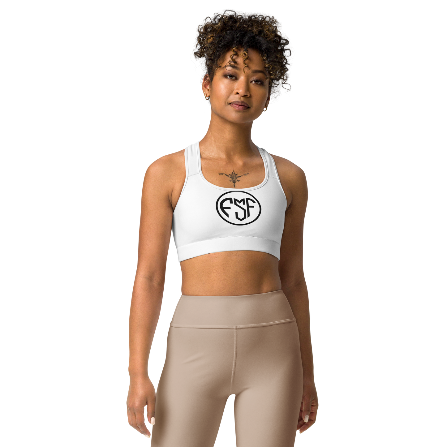 FSF White Sports bra