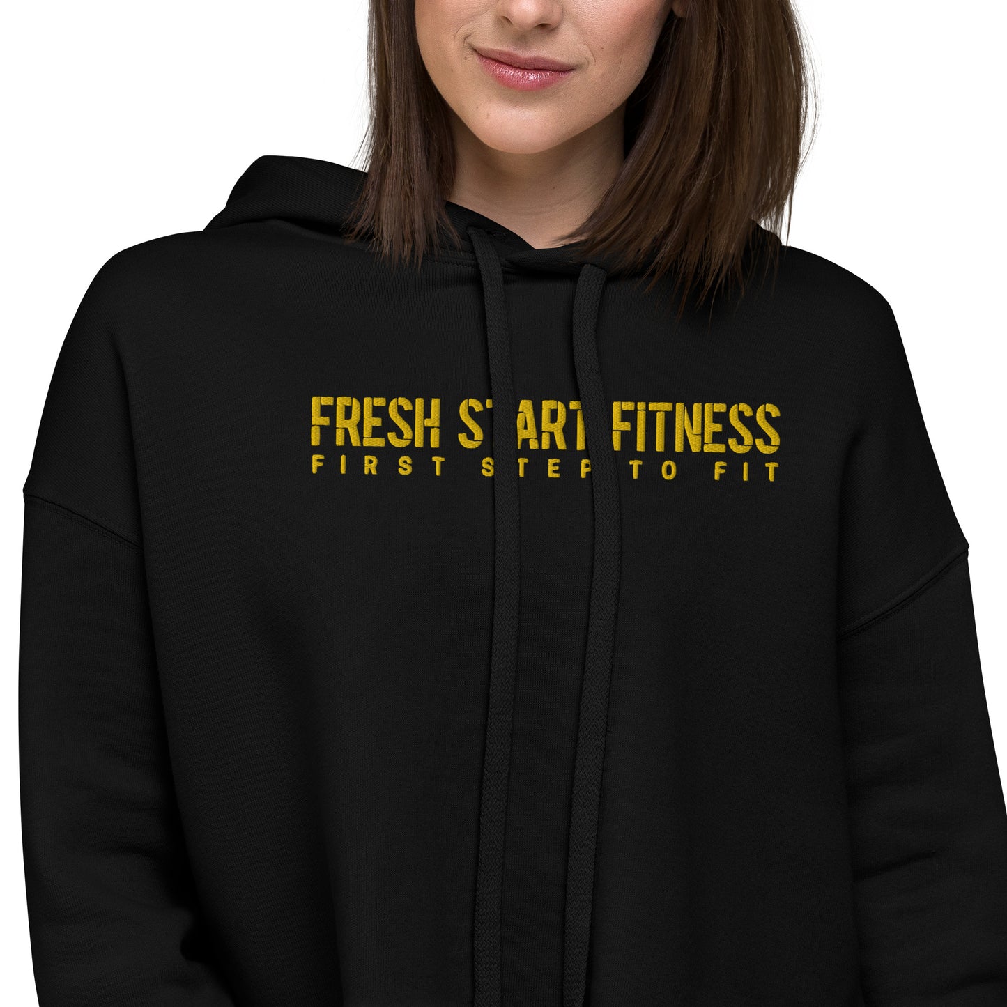 Fresh Start Fitness Crop Hoodie